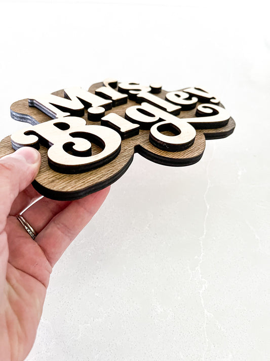 Personalized 3D Teacher Name Cut Out Sign