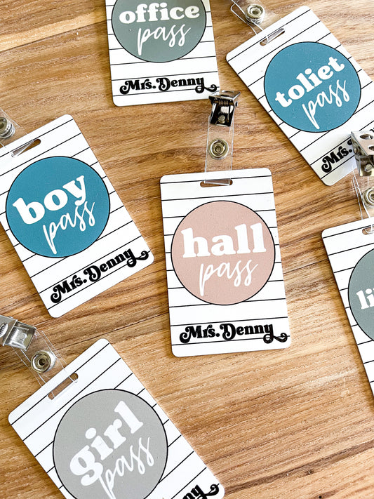 Acrylic Classroom Hall Passes