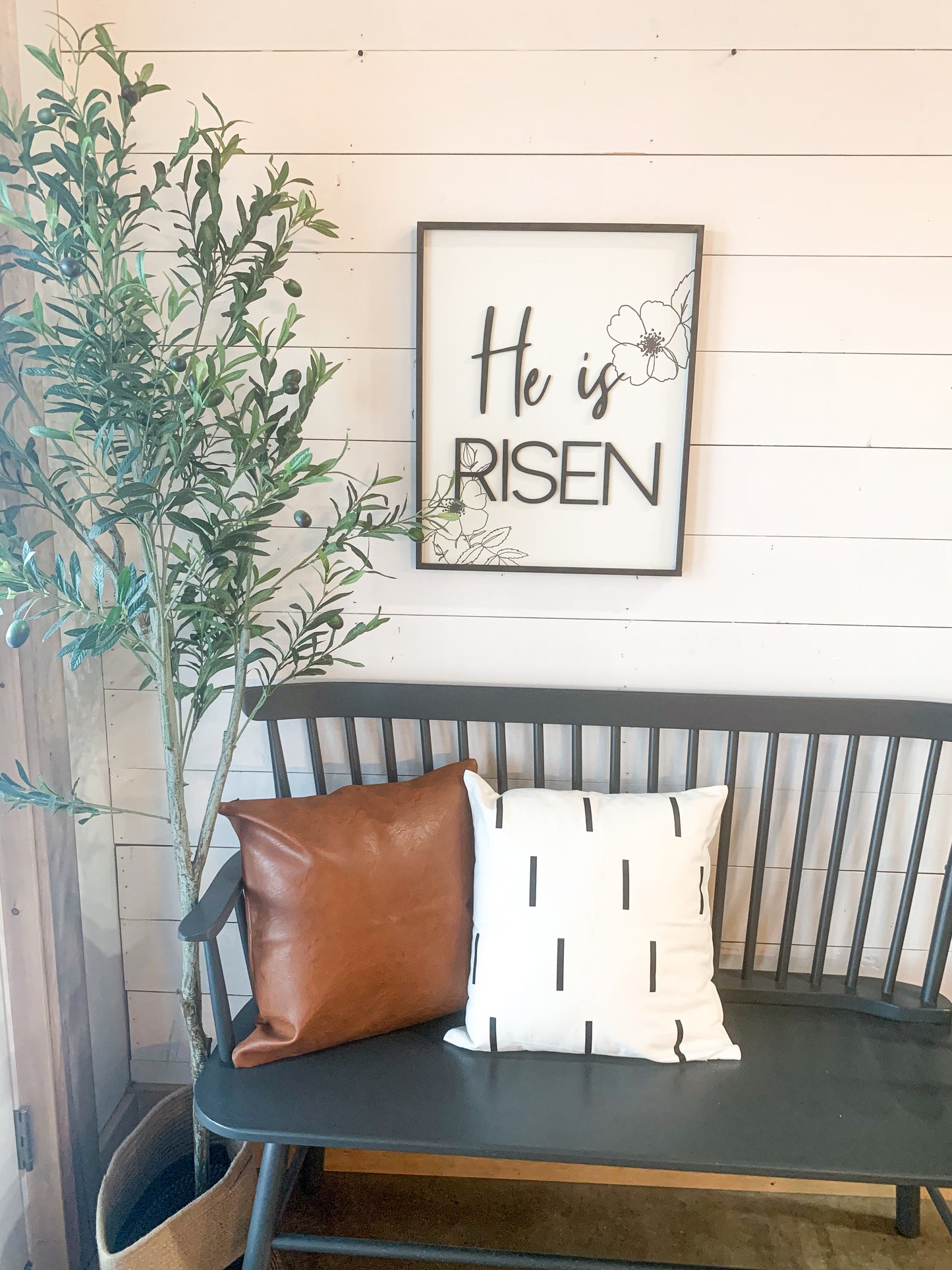 He Is Risen; Easter; Spring 3d raised letter