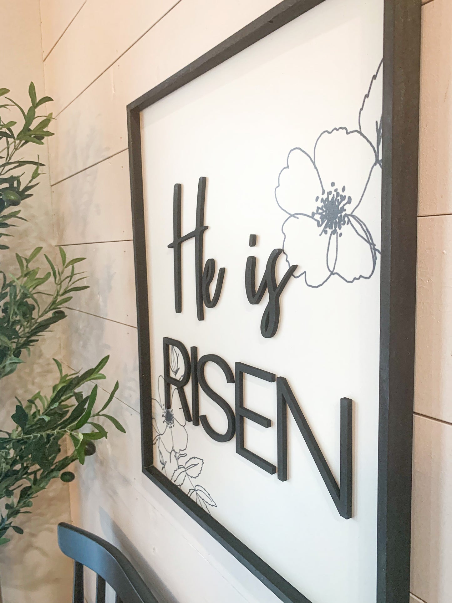 He Is Risen; Easter; Spring 3d raised letter
