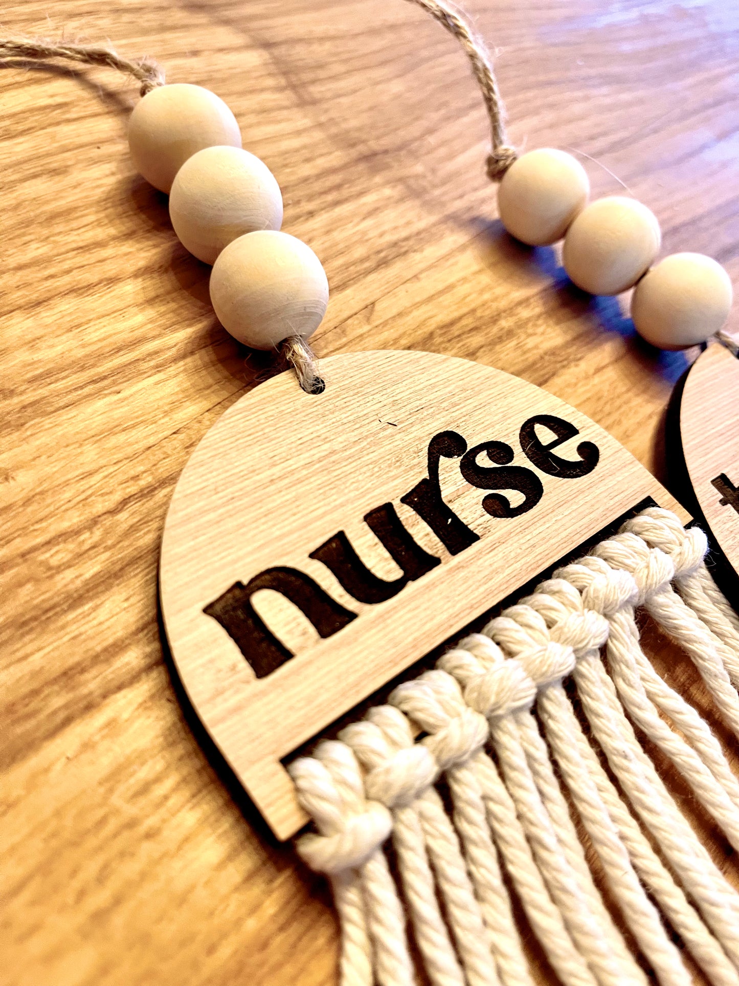 custom mama teacher nurse mothers day Car Charm Review Mirror wood sign Hanging Tag Bead Active