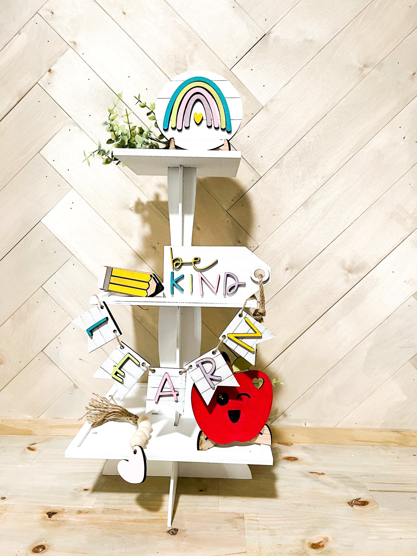 DIY Teacher Classroom Seasonal Tiered Tray