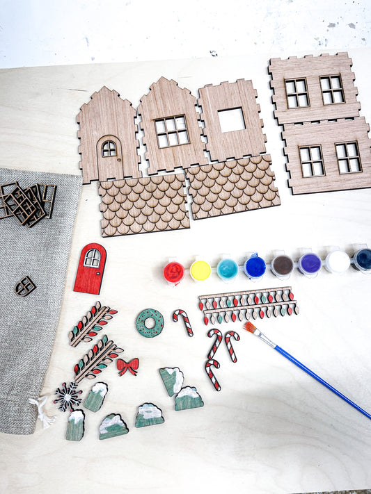 DIY Paint Kit Gingerbread House Christmas Kid's Kit Arts and Craft