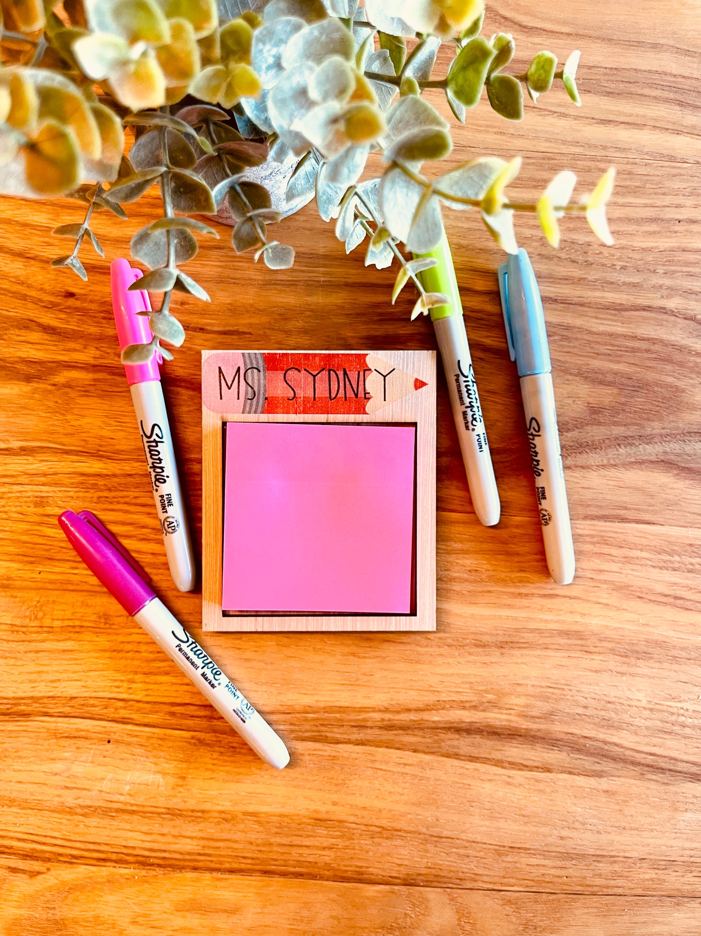 Custom Personalized Sticky note holder gift teacher gift