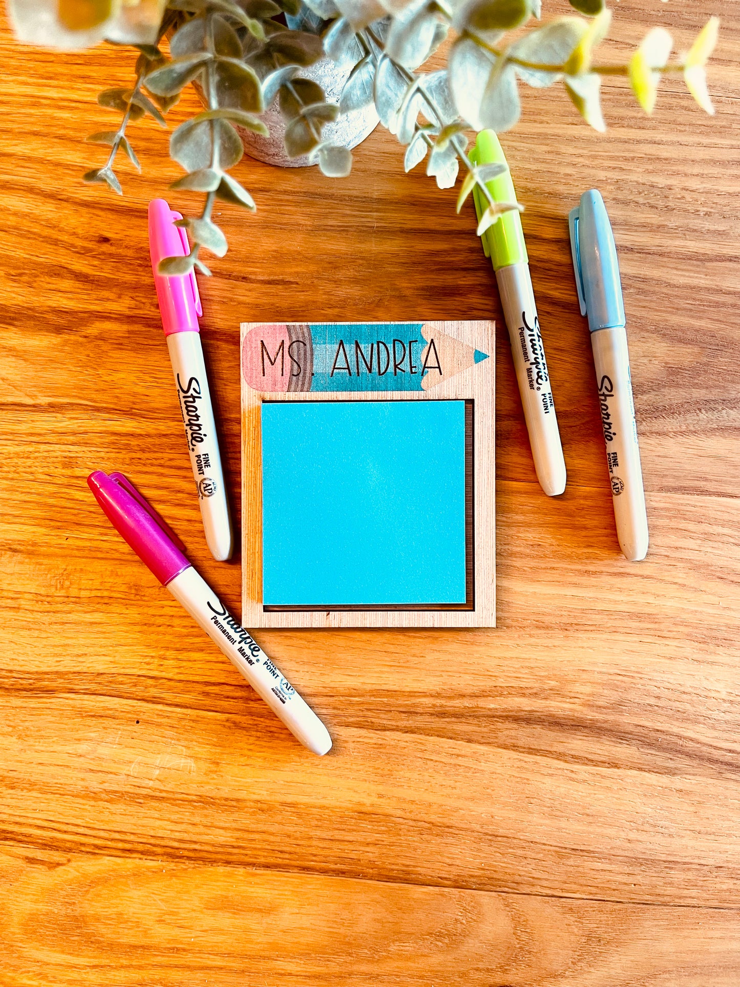 Custom Personalized Sticky note holder gift teacher gift
