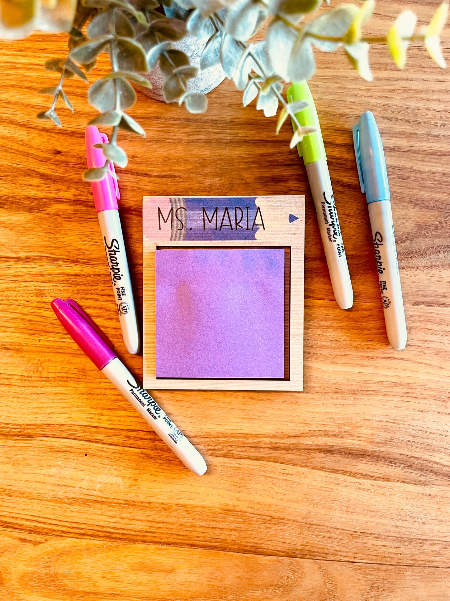 Custom Personalized Sticky note holder gift teacher gift