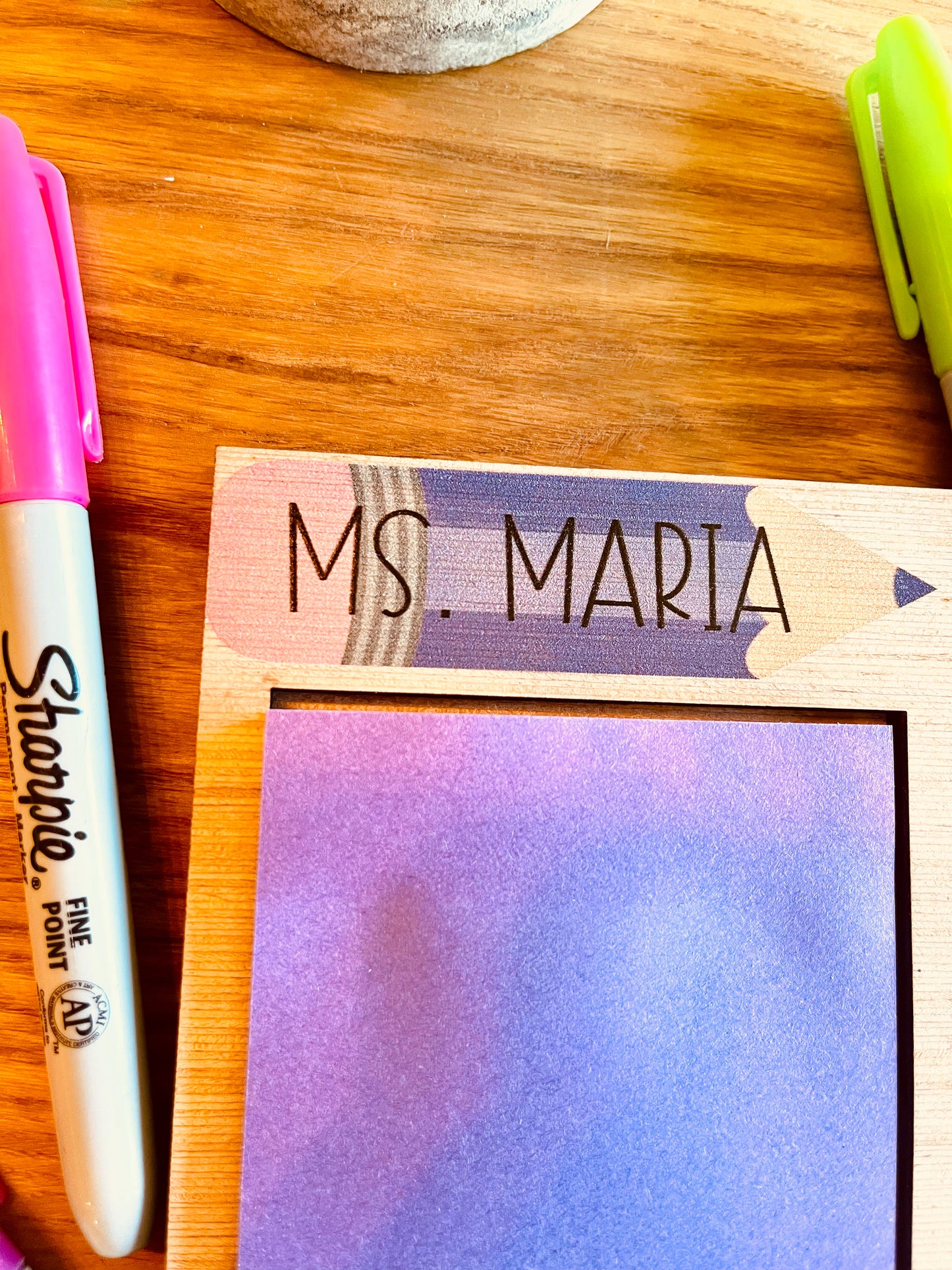 Custom Personalized Sticky note holder gift teacher gift
