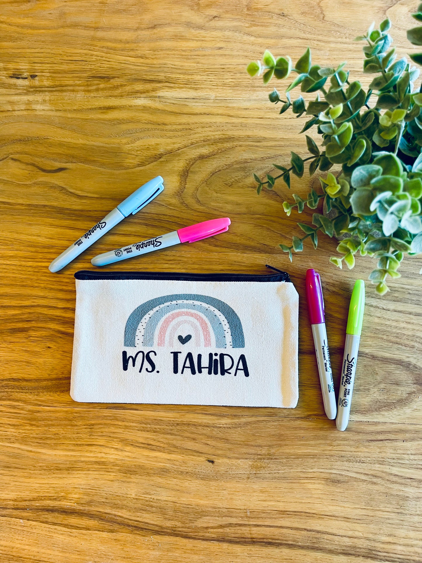Your Custom Personalized Teacher Zipper Pouch; Pencil Bag; # teacher tools; Makeup Bag; Essential Oil