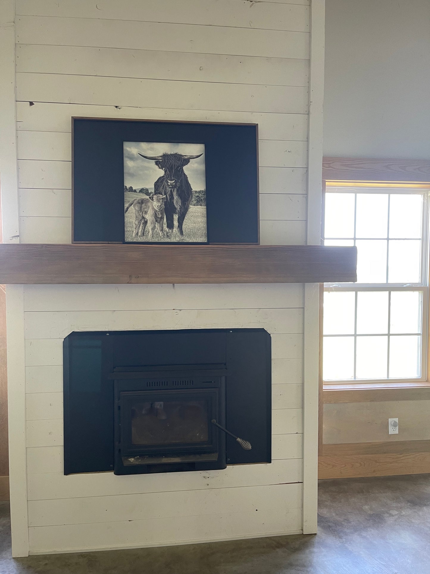 Maggie and Calf wood sign