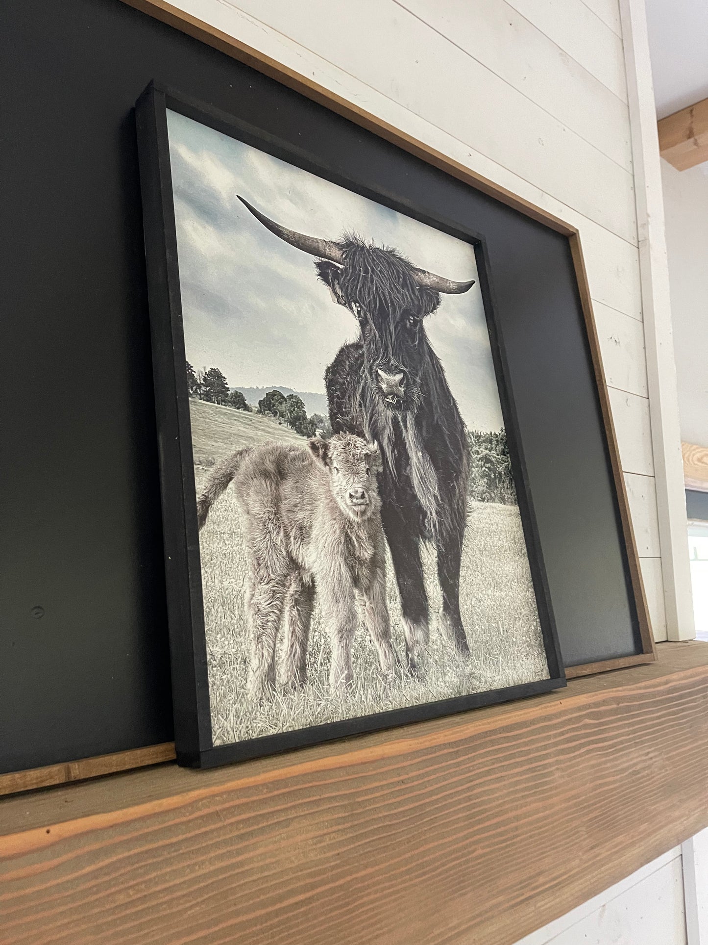 Maggie and Calf wood sign