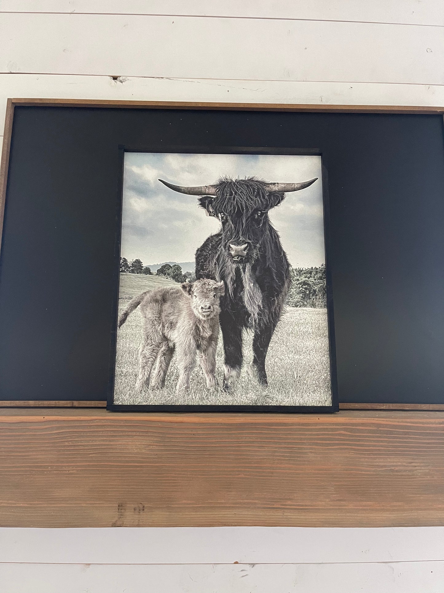 Maggie and Calf wood sign