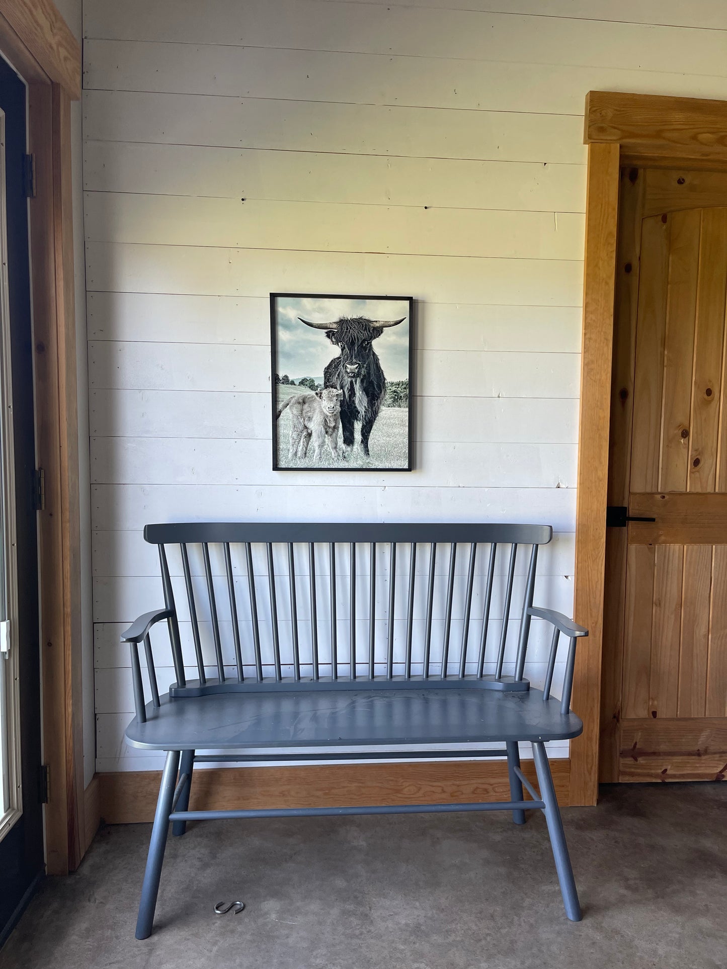 Maggie and Calf wood sign