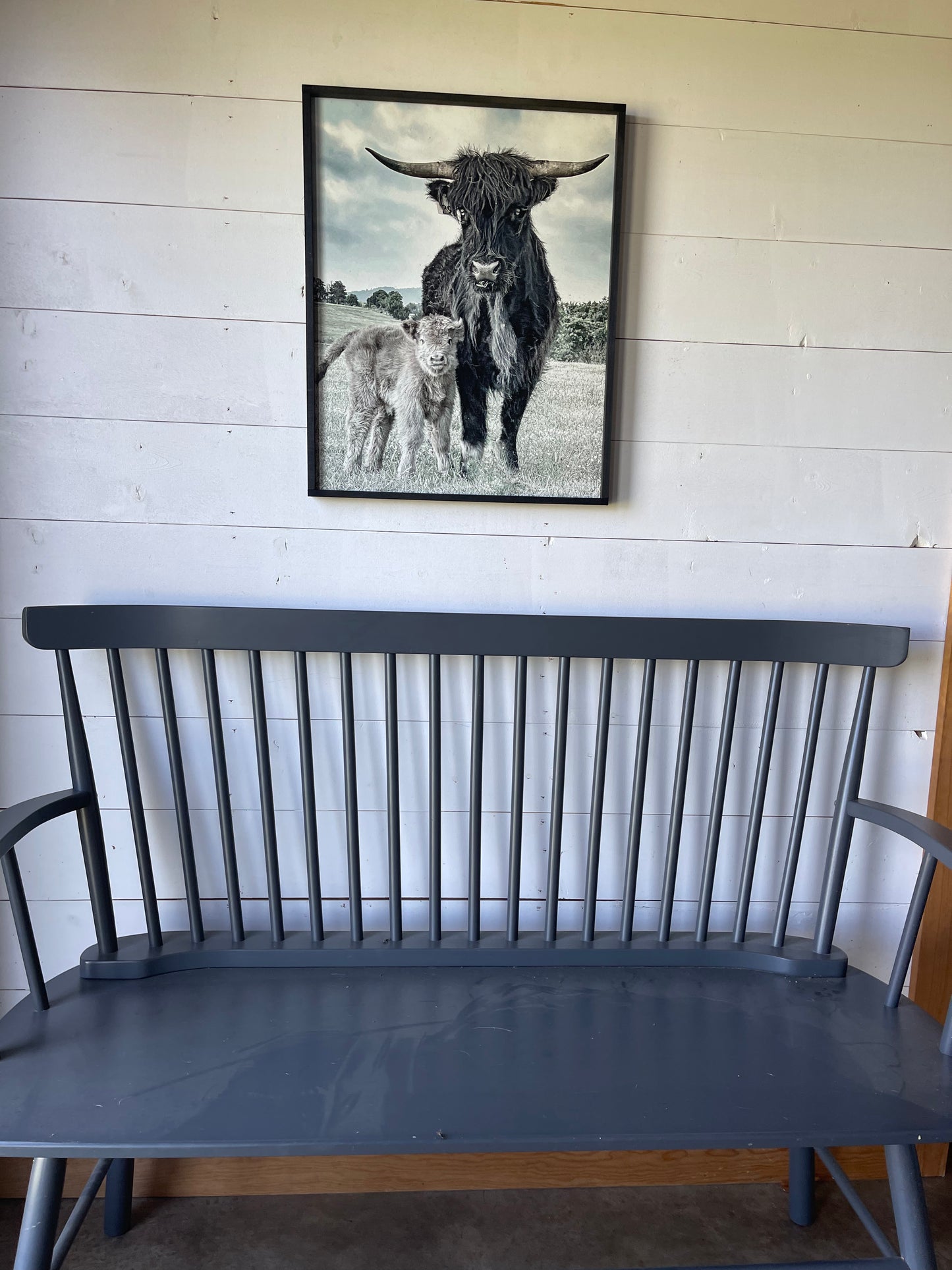 Maggie and Calf wood sign
