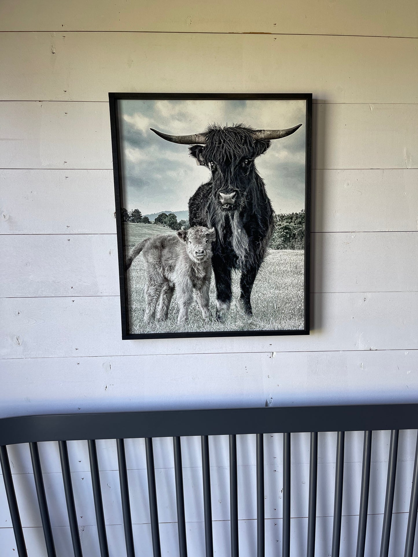 Maggie and Calf wood sign