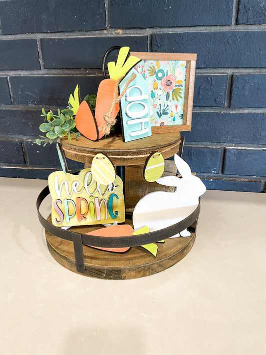 Easter Spring Farmhouse DIY Kit Seasonal Tiered Tray