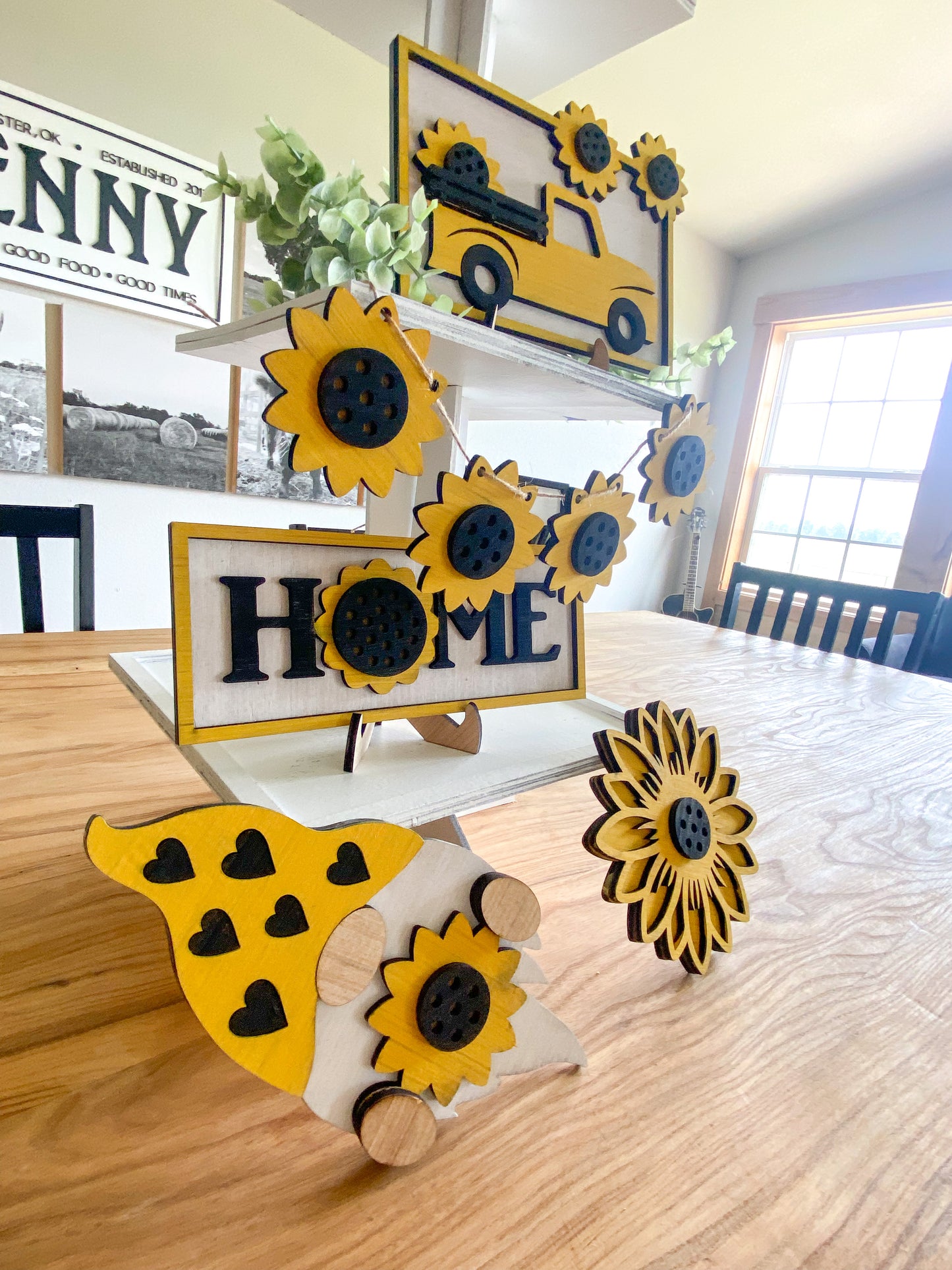 Sunflower Summer Seasonal Tiered Tray