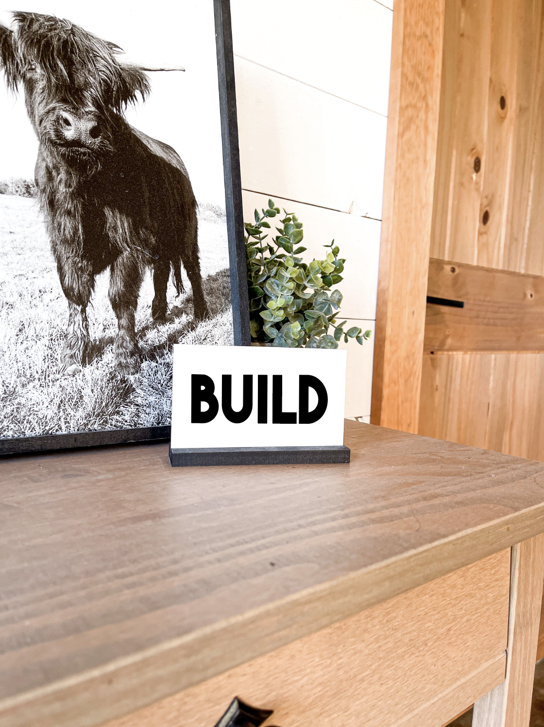 2025 Word on Wood; Shelf Sitter Removable Sign