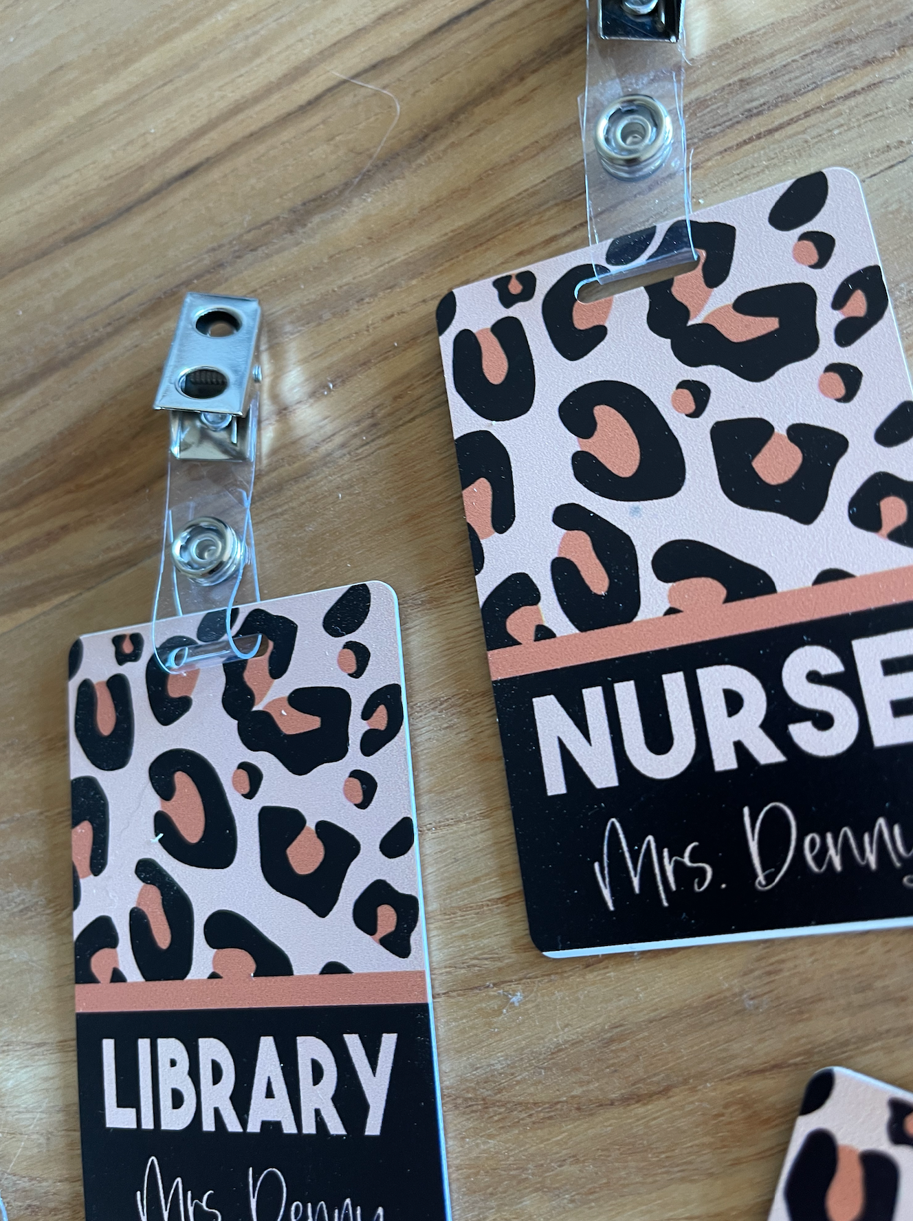 Leopard Acrylic Classroom Hall Passes