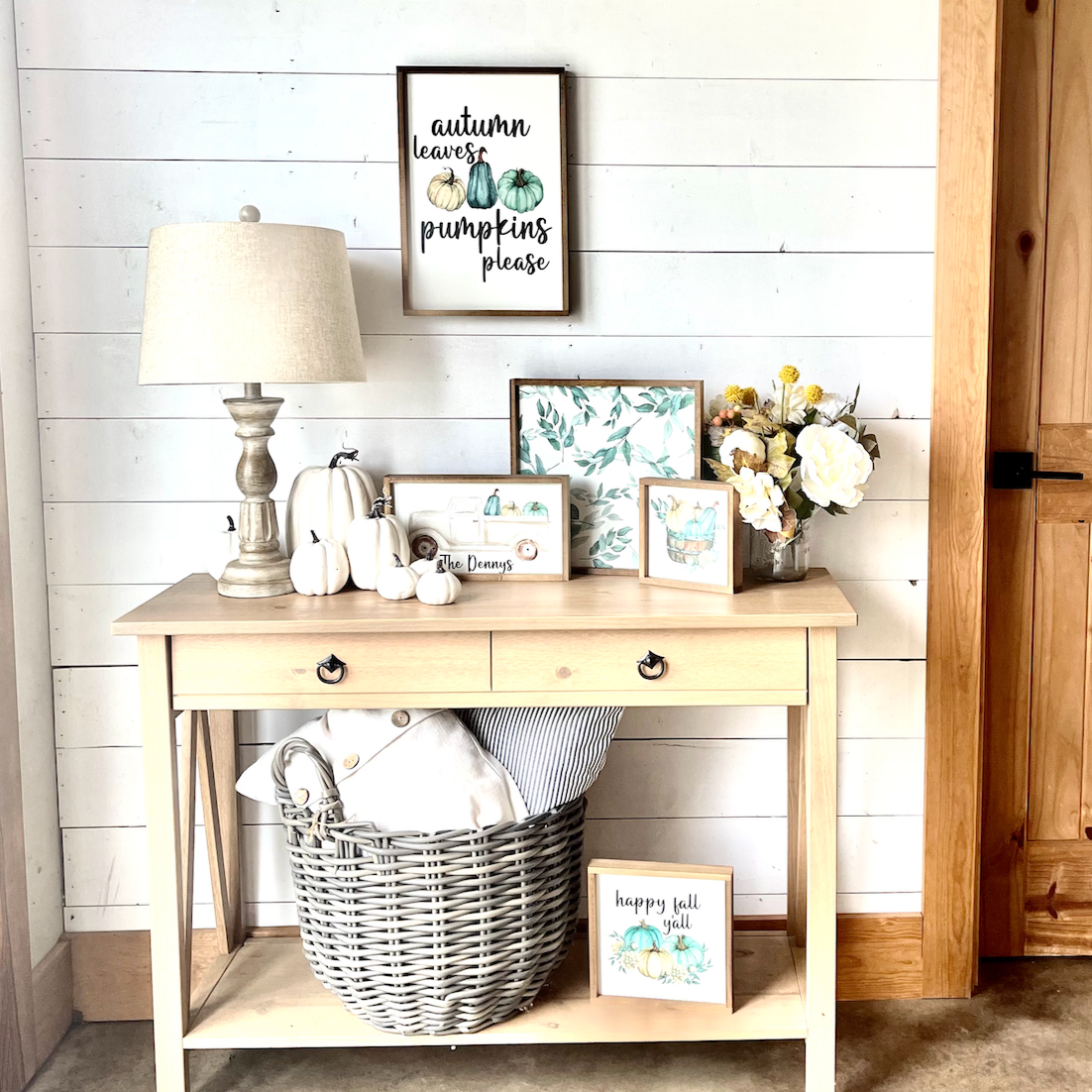 Watercolor Fall Collection Wood Sign