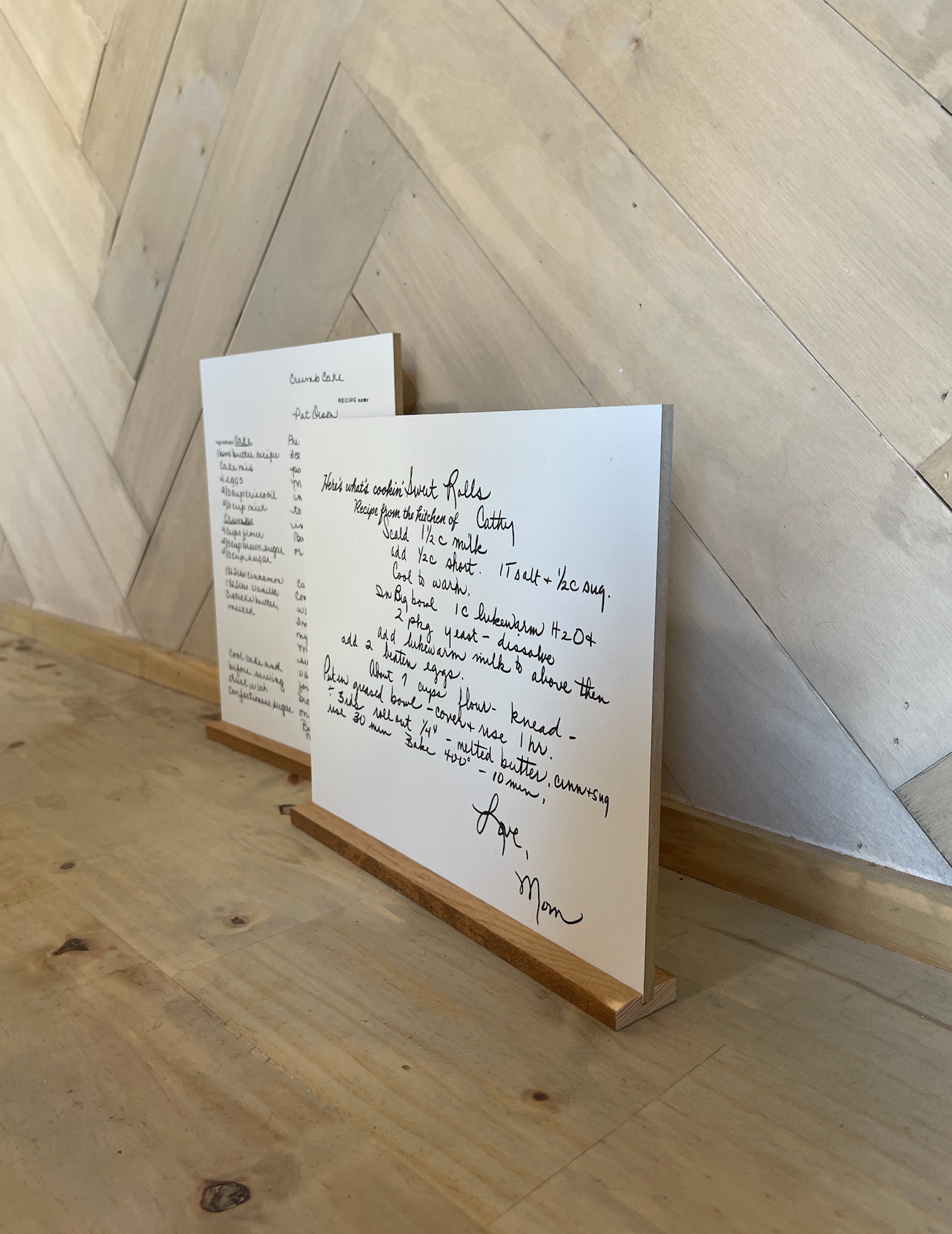 Your handwritten Recipe/Letter transferred to wood Sign
