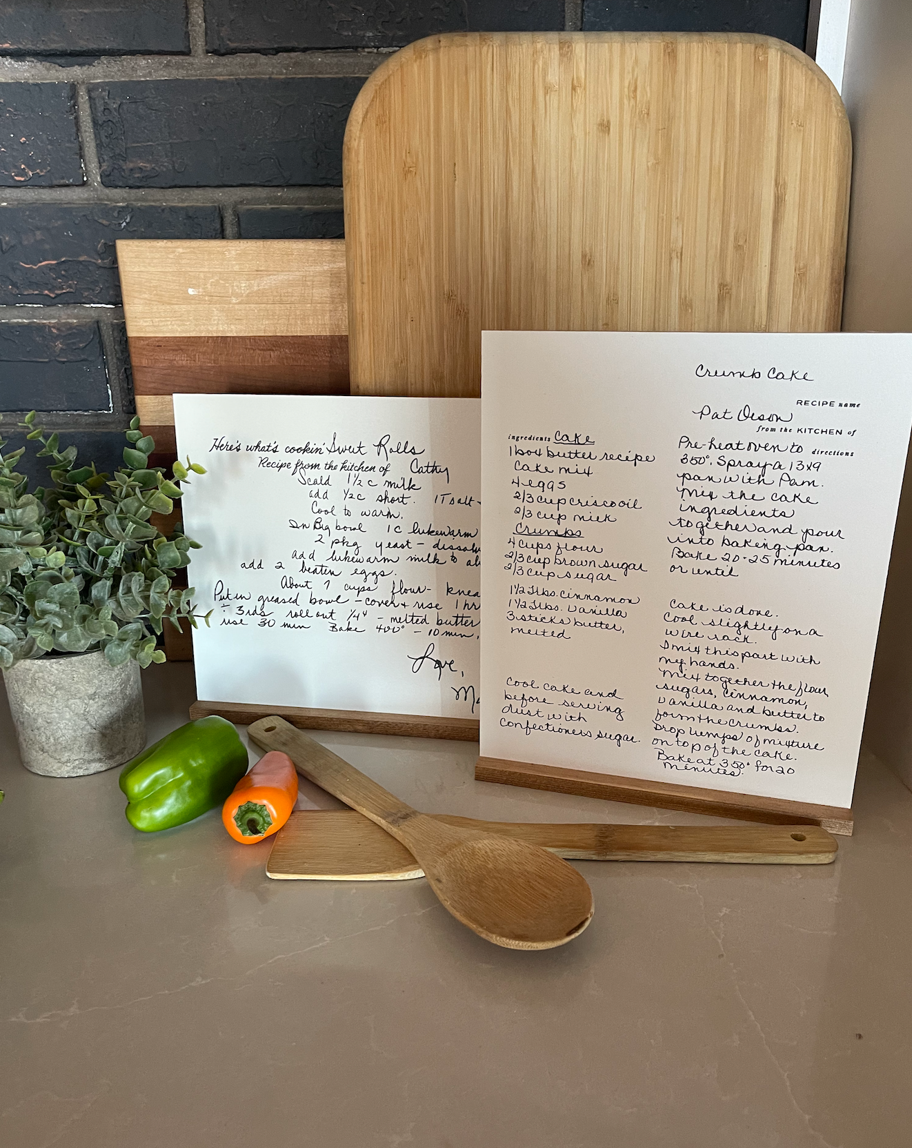 Your handwritten Recipe/Letter transferred to wood Sign