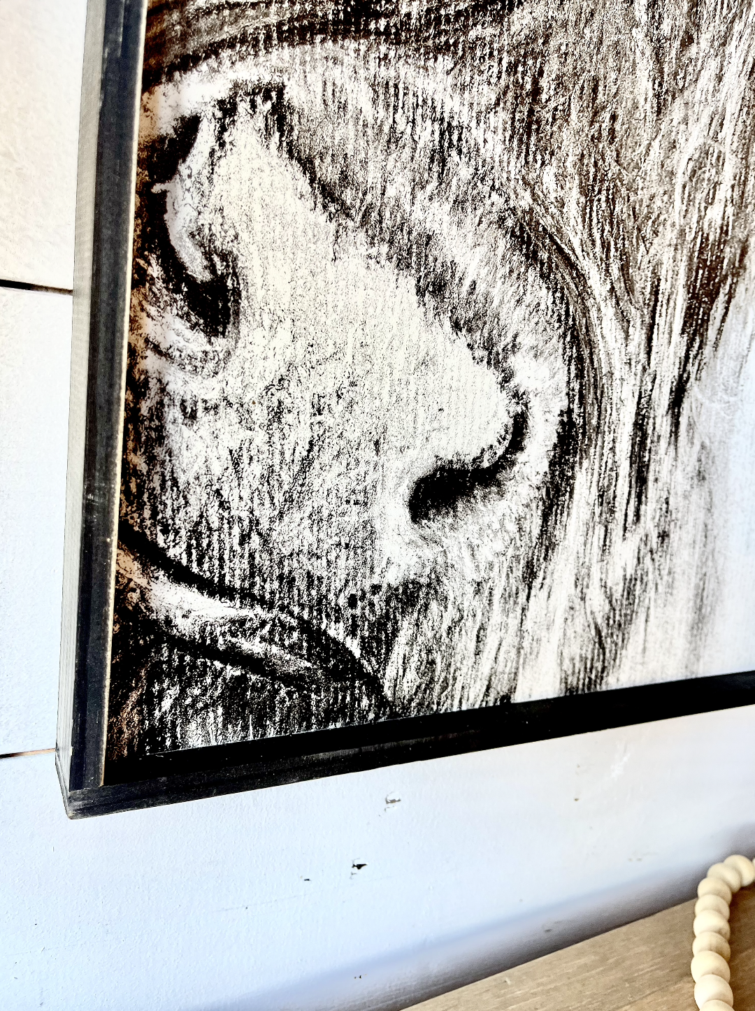 Cow Nose Drawing of Highland Cow Black and White Highland Cow fluffy farmhouse wood sign