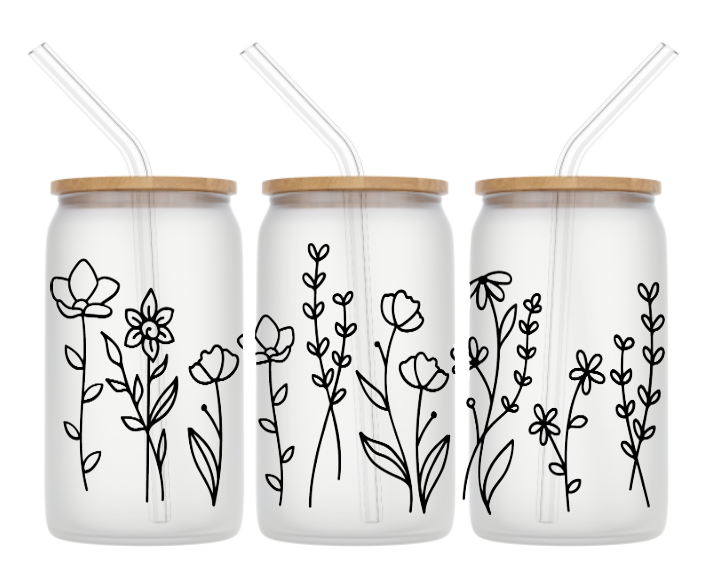 Drinking Glasses with Bamboo Lids and Glass Straw-16oz Can Shaped Glass Cups,Beer Glasses,Iced Coffee Glasses,Ideal for Cocktail,Whiske,Soda,Bubble Tea,Juicing, Smoothies