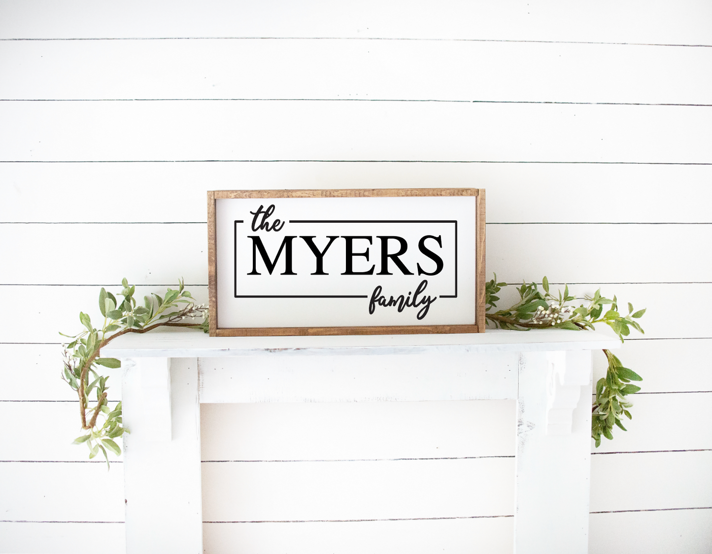Monogram 3 Collection family last name farmhouse new wood sign