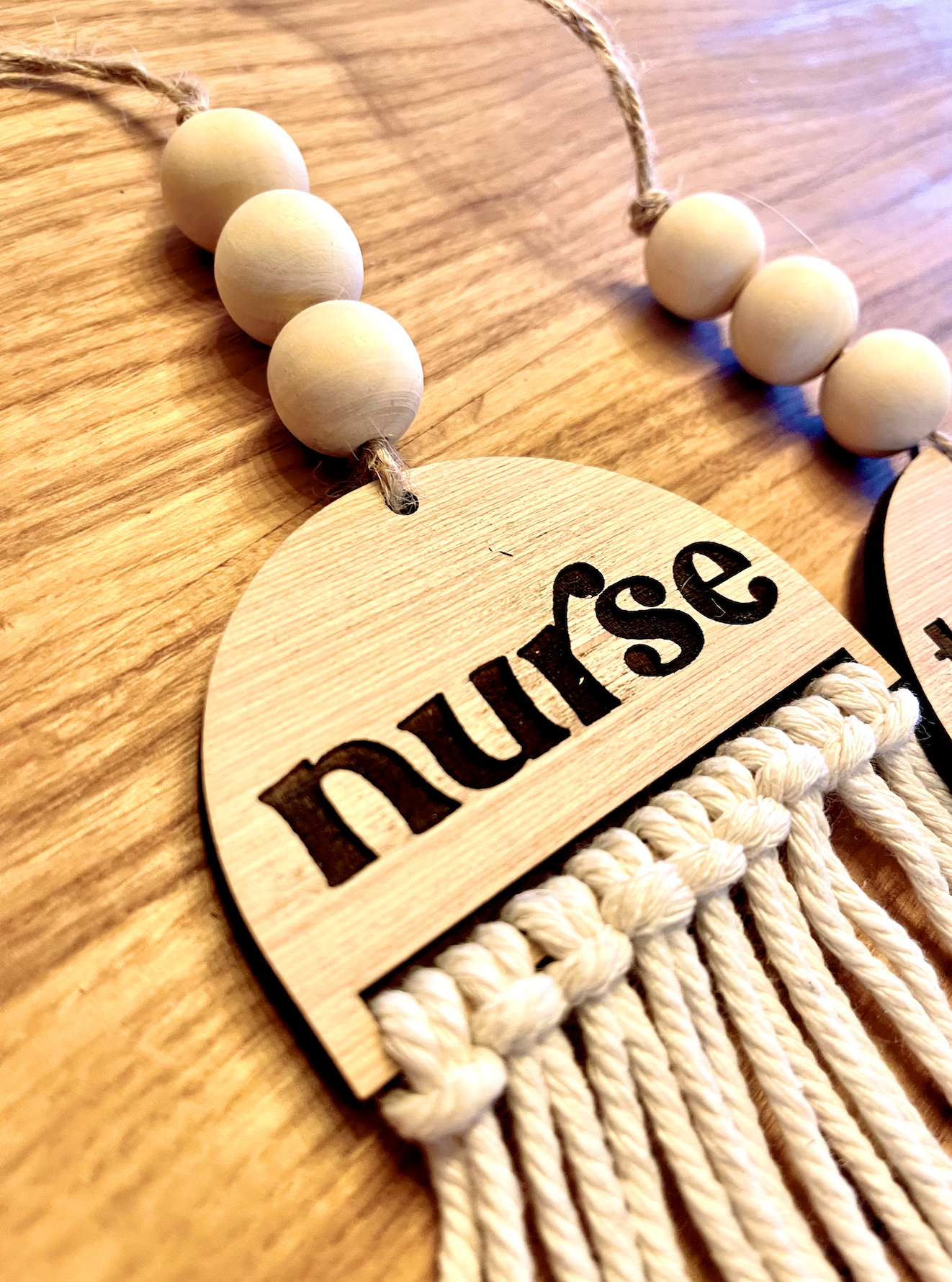 custom mama teacher nurse mothers day Car Charm Review Mirror wood sign Hanging Tag Bead Active