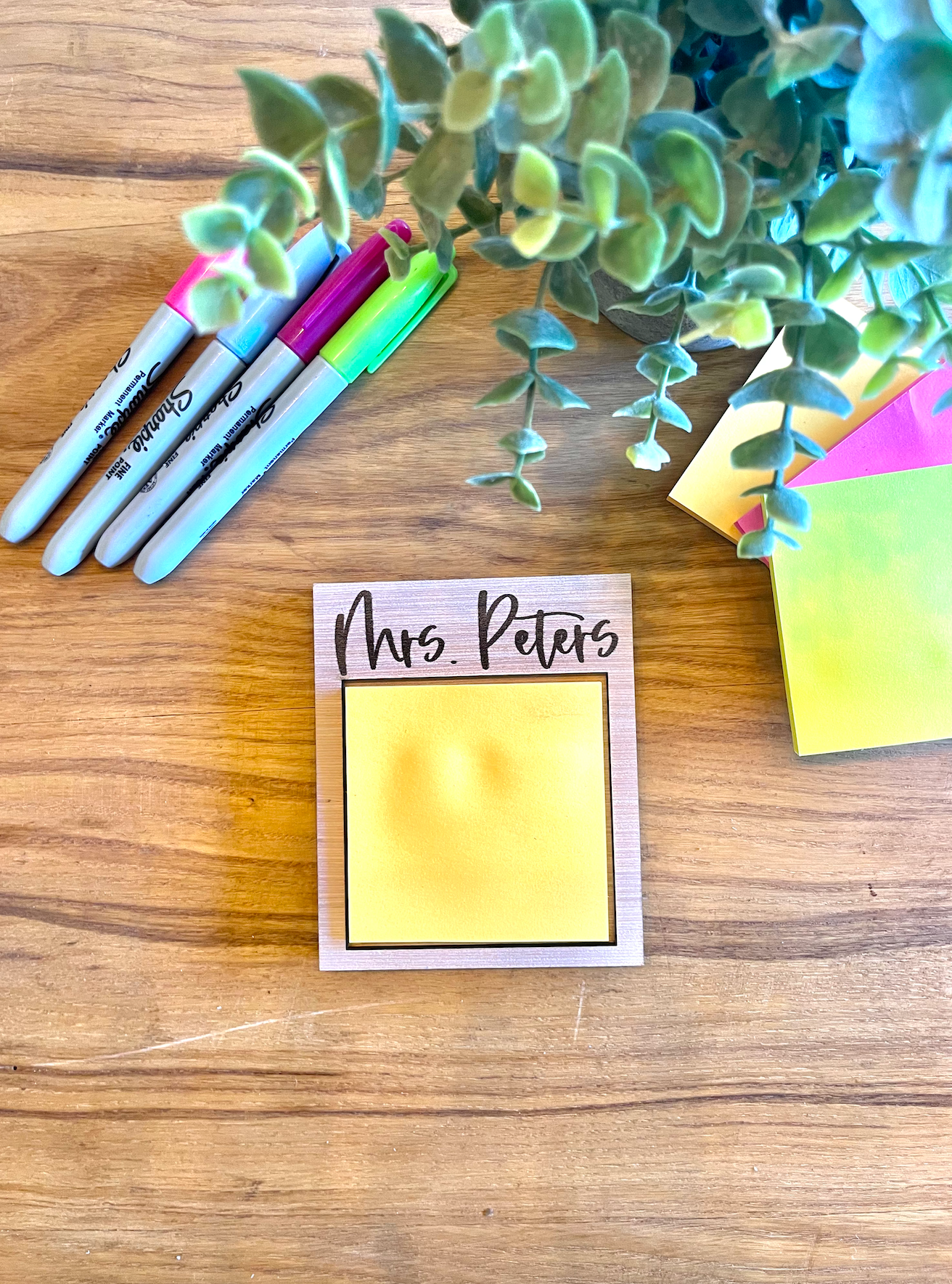 Custom Personalized Sticky note holder gift teacher gift