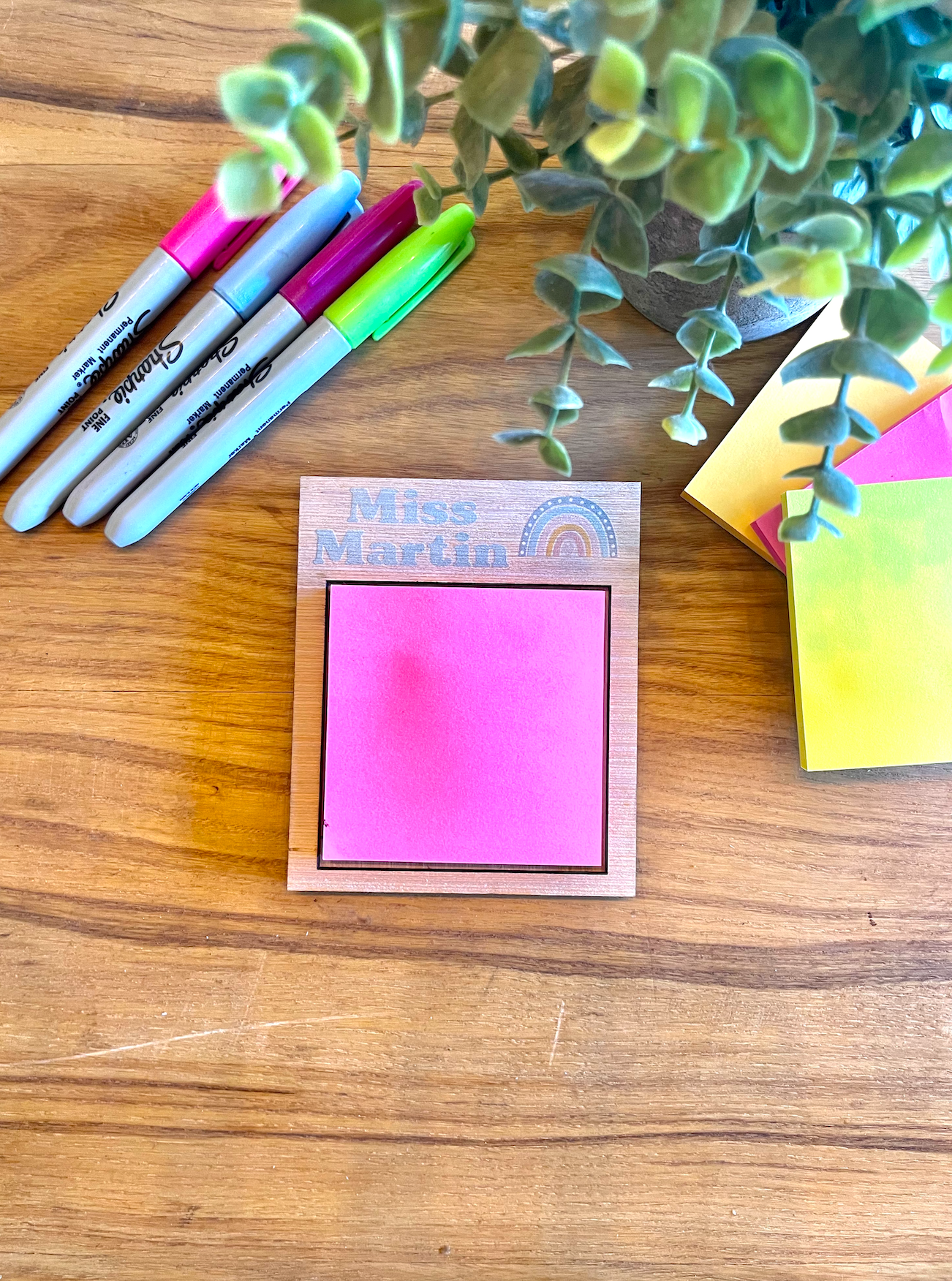 Custom Personalized Sticky note holder gift teacher gift