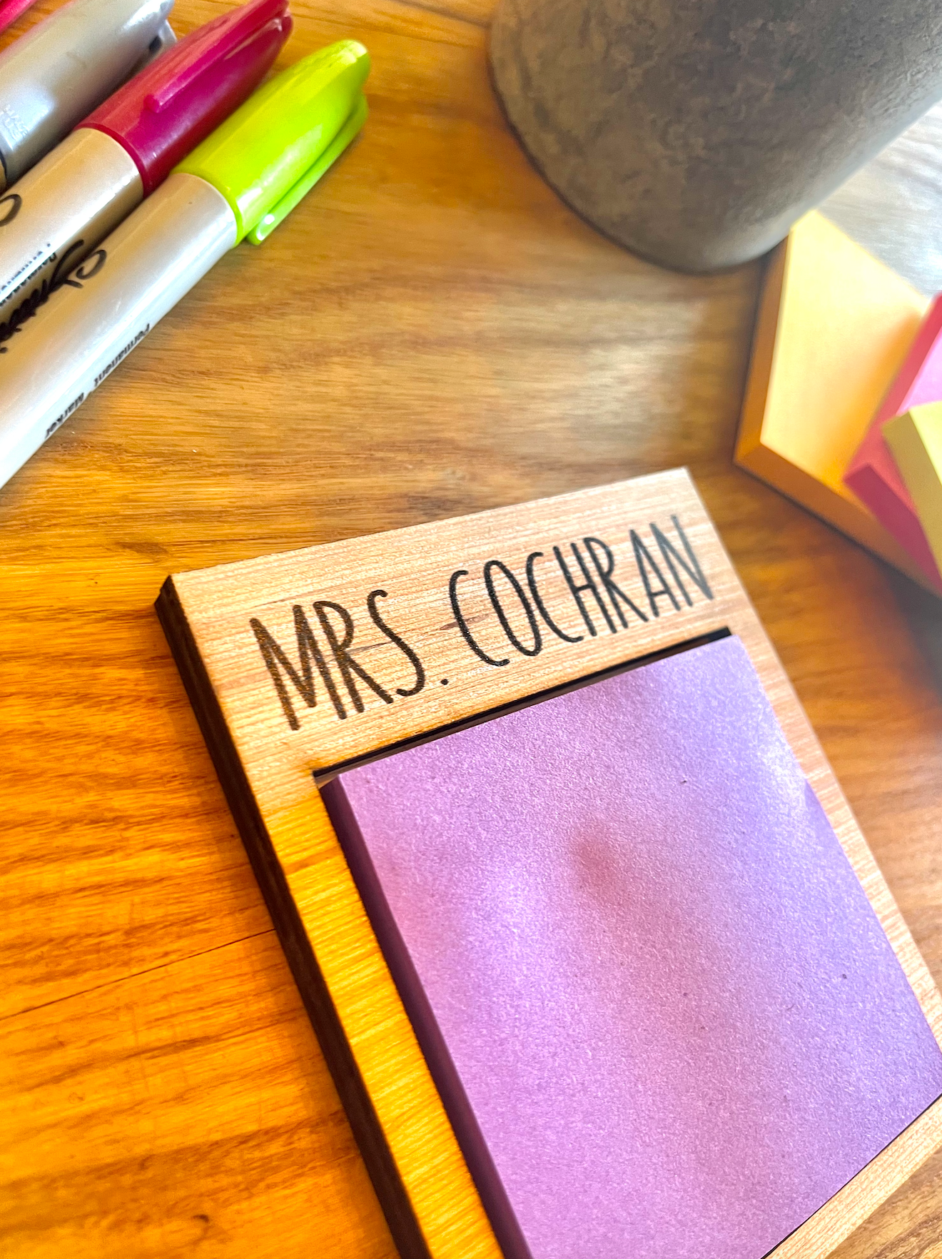 Custom Personalized Sticky note holder gift teacher gift