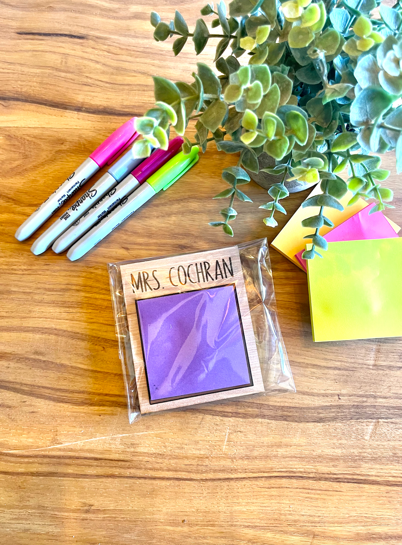 Custom Personalized Sticky note holder gift teacher gift