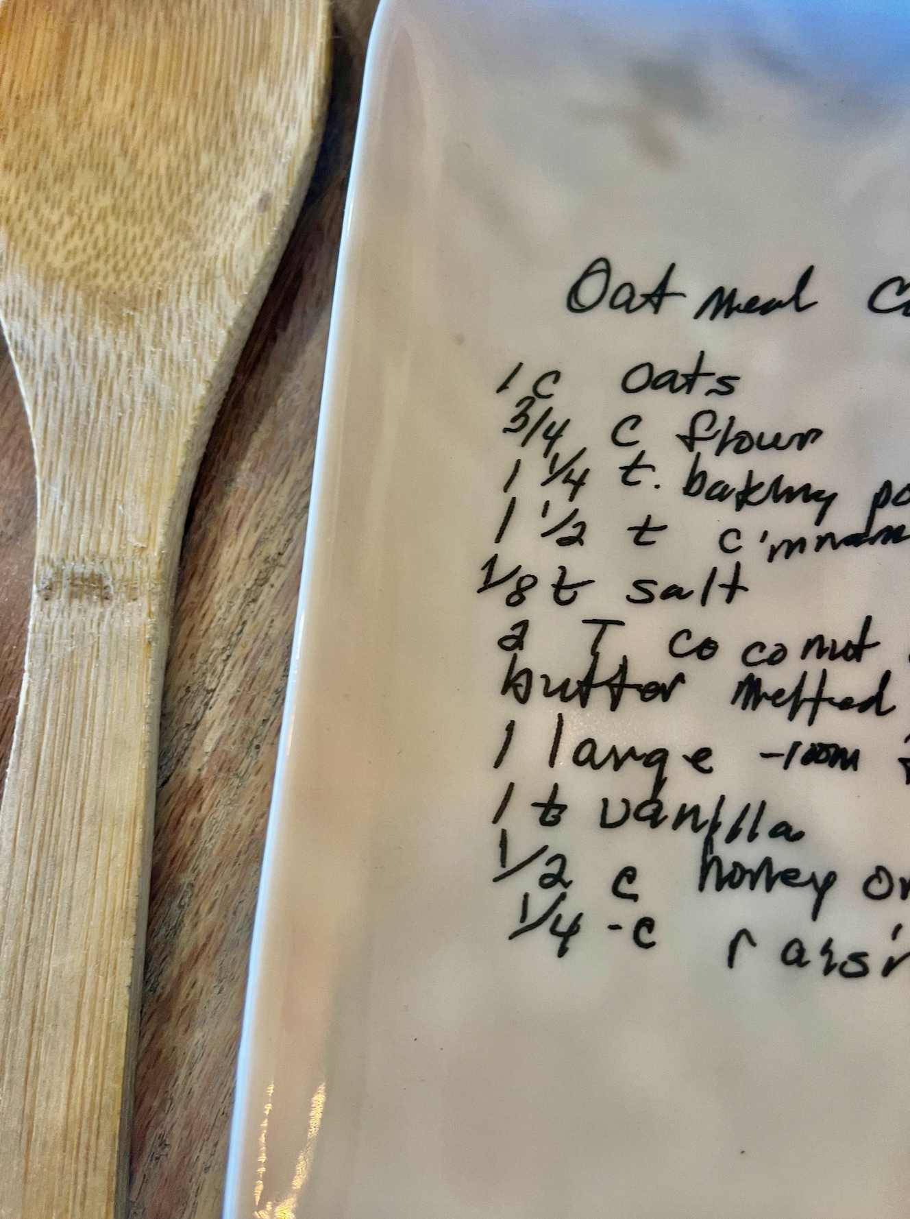 Your handwritten Recipe/Letter transferred to serving platter plate dish porcelain