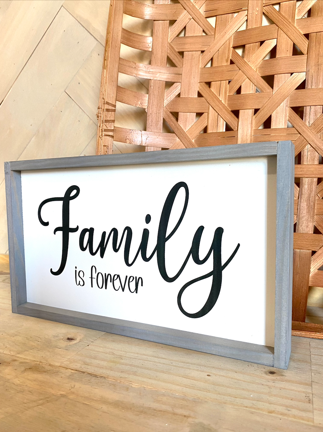 family is forever family wood sign farmhouse humor sign funny livingroom sign