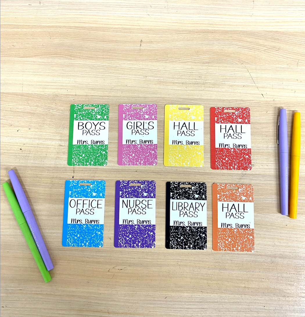 Acrylic Classroom Hall Passes