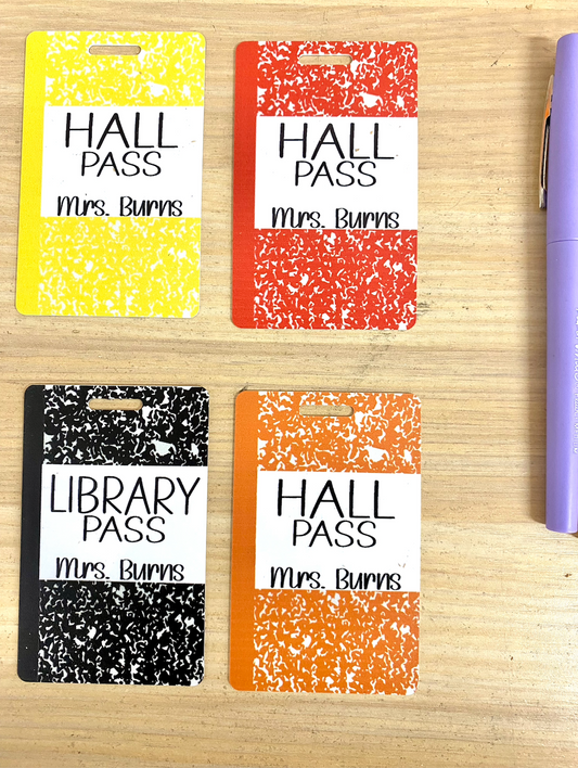 Acrylic Classroom Hall Passes