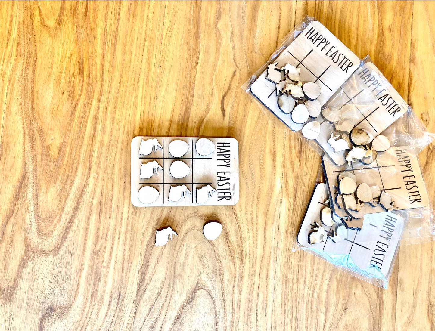 Easter tic tac toe wood boards