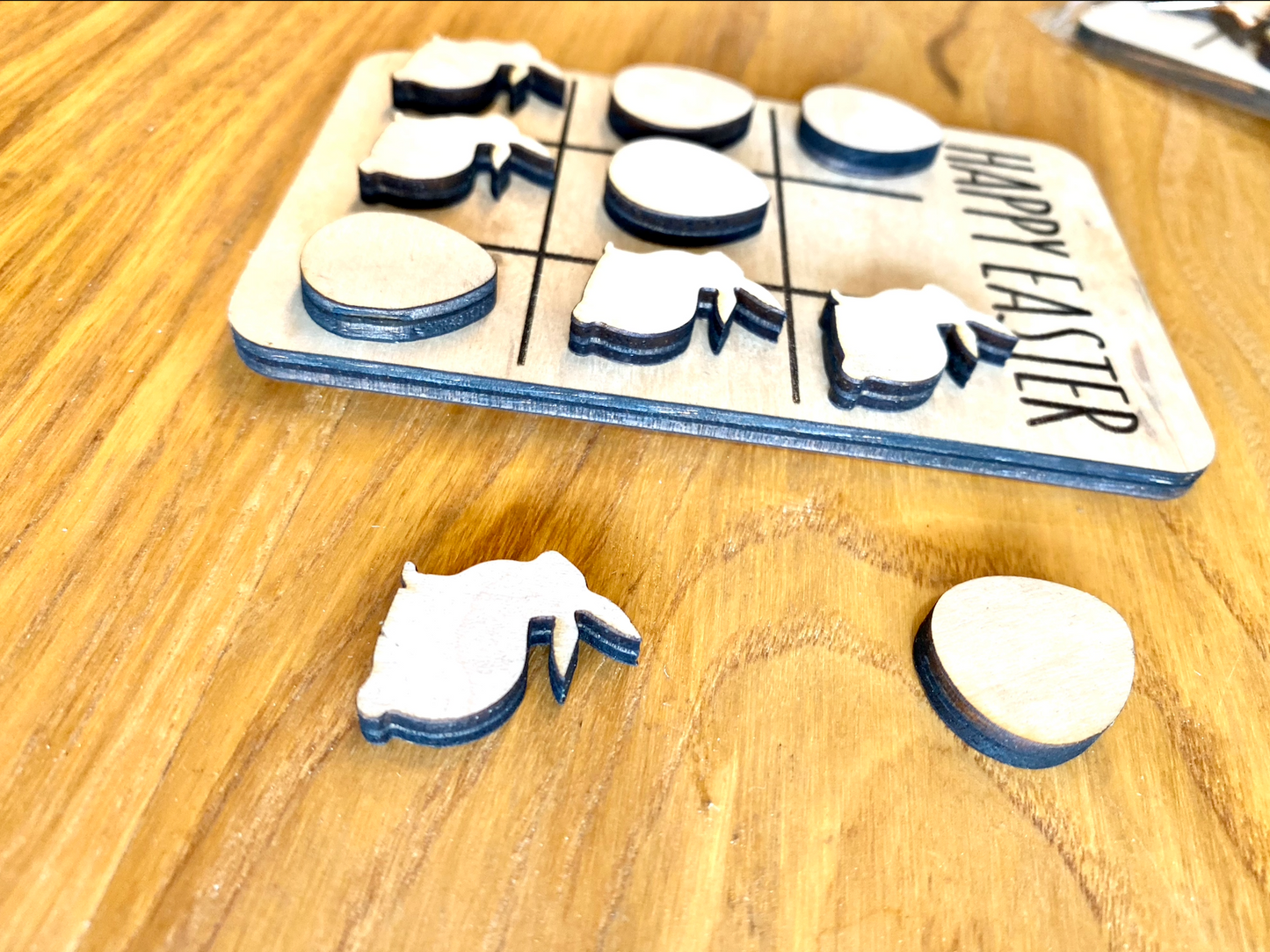 Easter tic tac toe wood boards