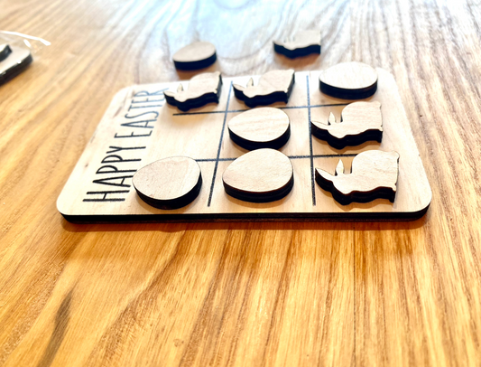 Easter tic tac toe wood boards