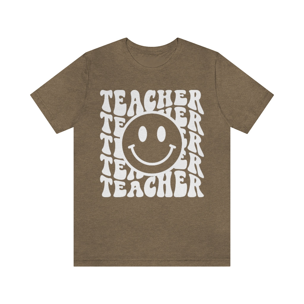 Groovy Teacher Retro Unisex Jersey Short Sleeve Tee