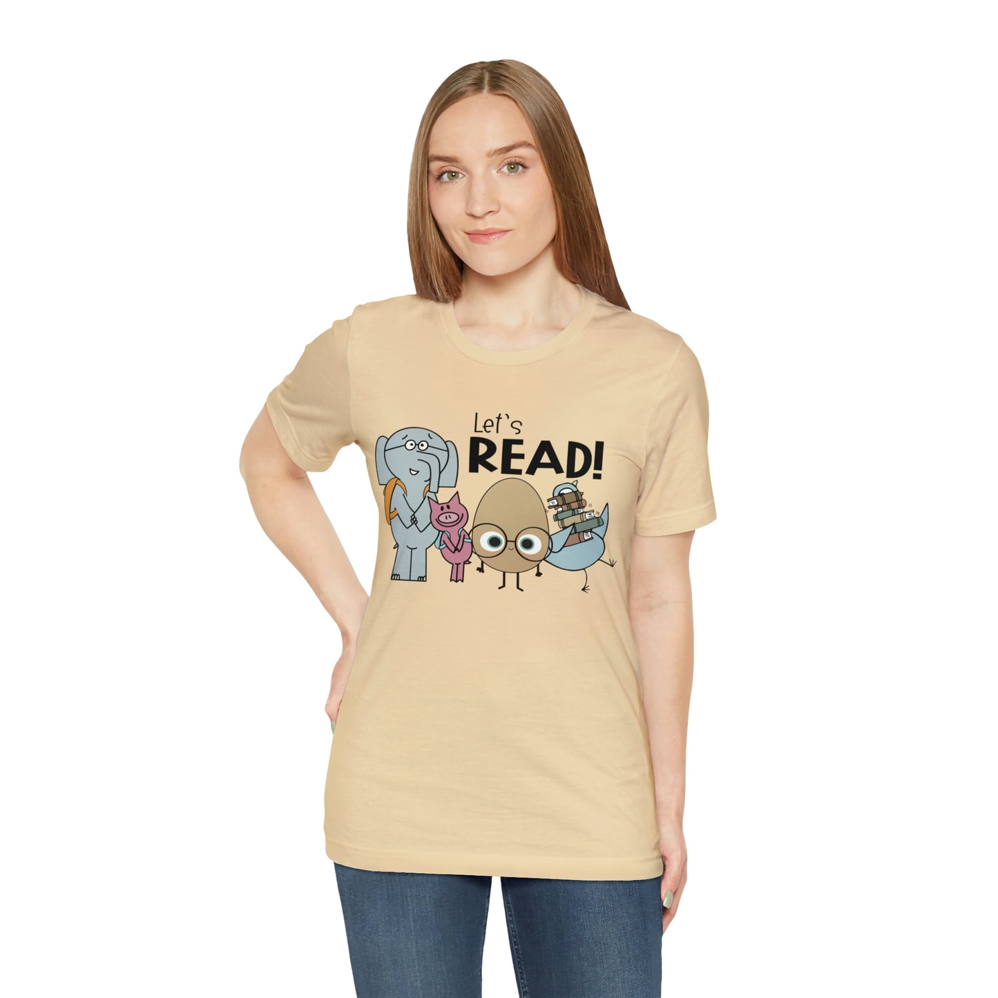 Lets Read Favorite picture book character teacher shirt Unisex Jersey Short Sleeve Tee