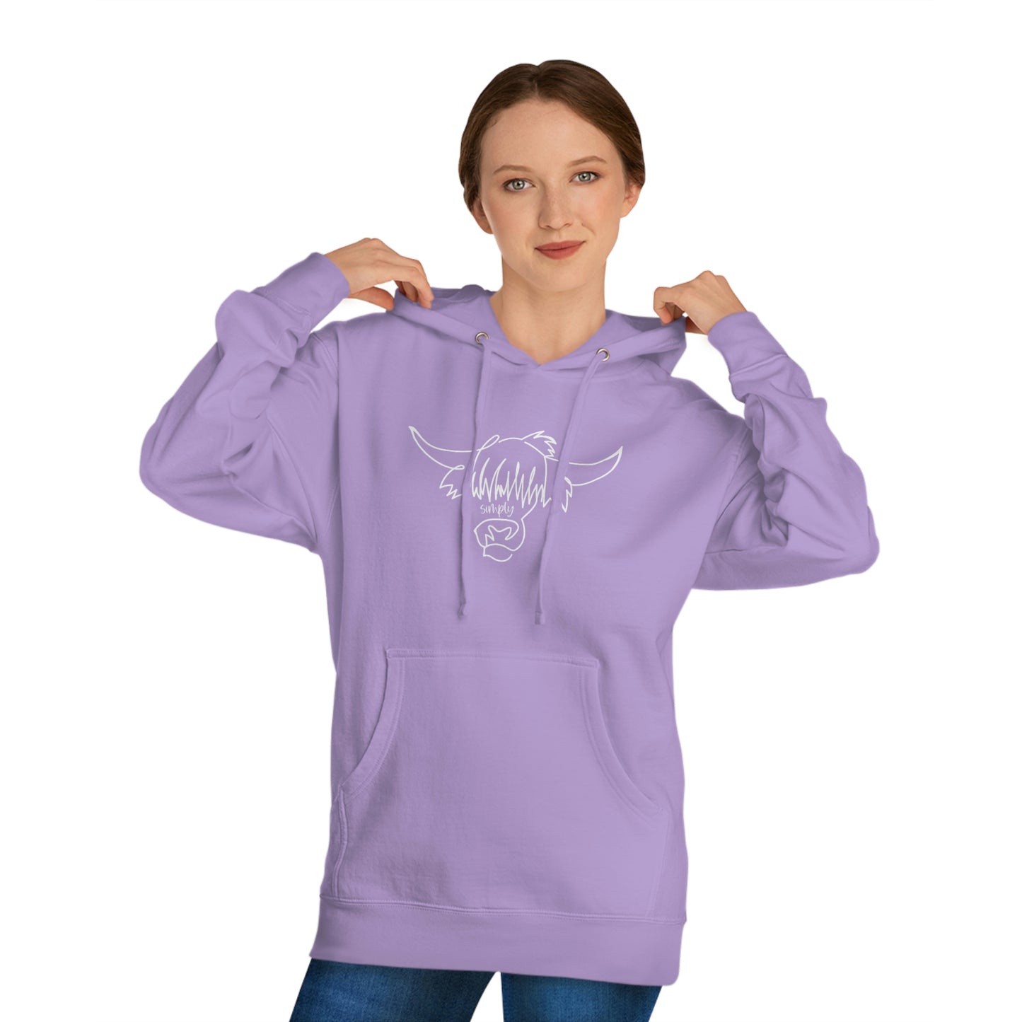 Simply Highland Cow Unisex Hooded Sweatshirt
