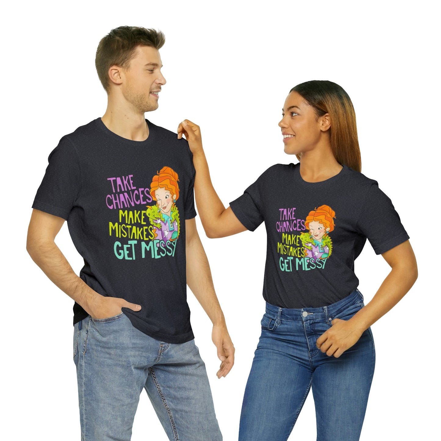 Take Chances ms Frizzle Science Classroom Teacher Shirt Unisex Jersey Short Sleeve Tee
