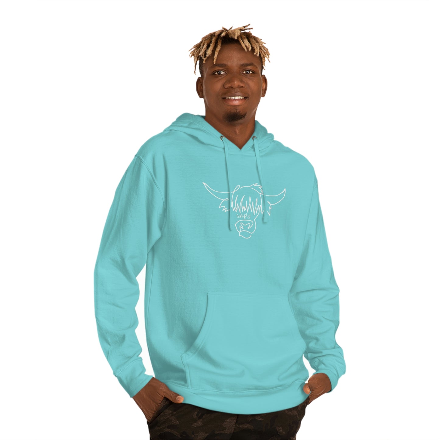 Simply Highland Cow Unisex Hooded Sweatshirt