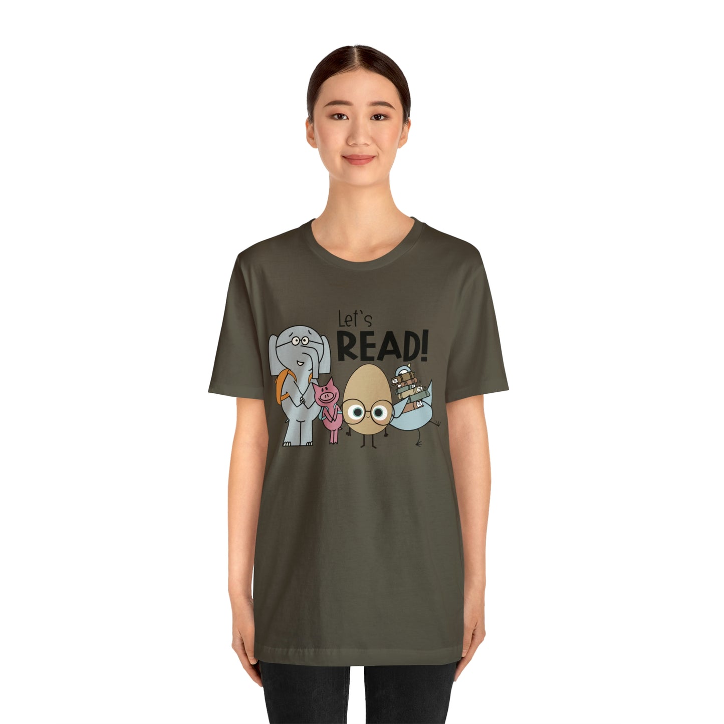 Lets Read Favorite picture book character teacher shirt Unisex Jersey Short Sleeve Tee