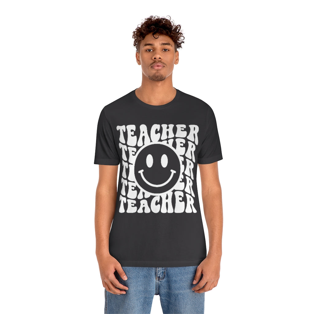 Groovy Teacher Retro Unisex Jersey Short Sleeve Tee