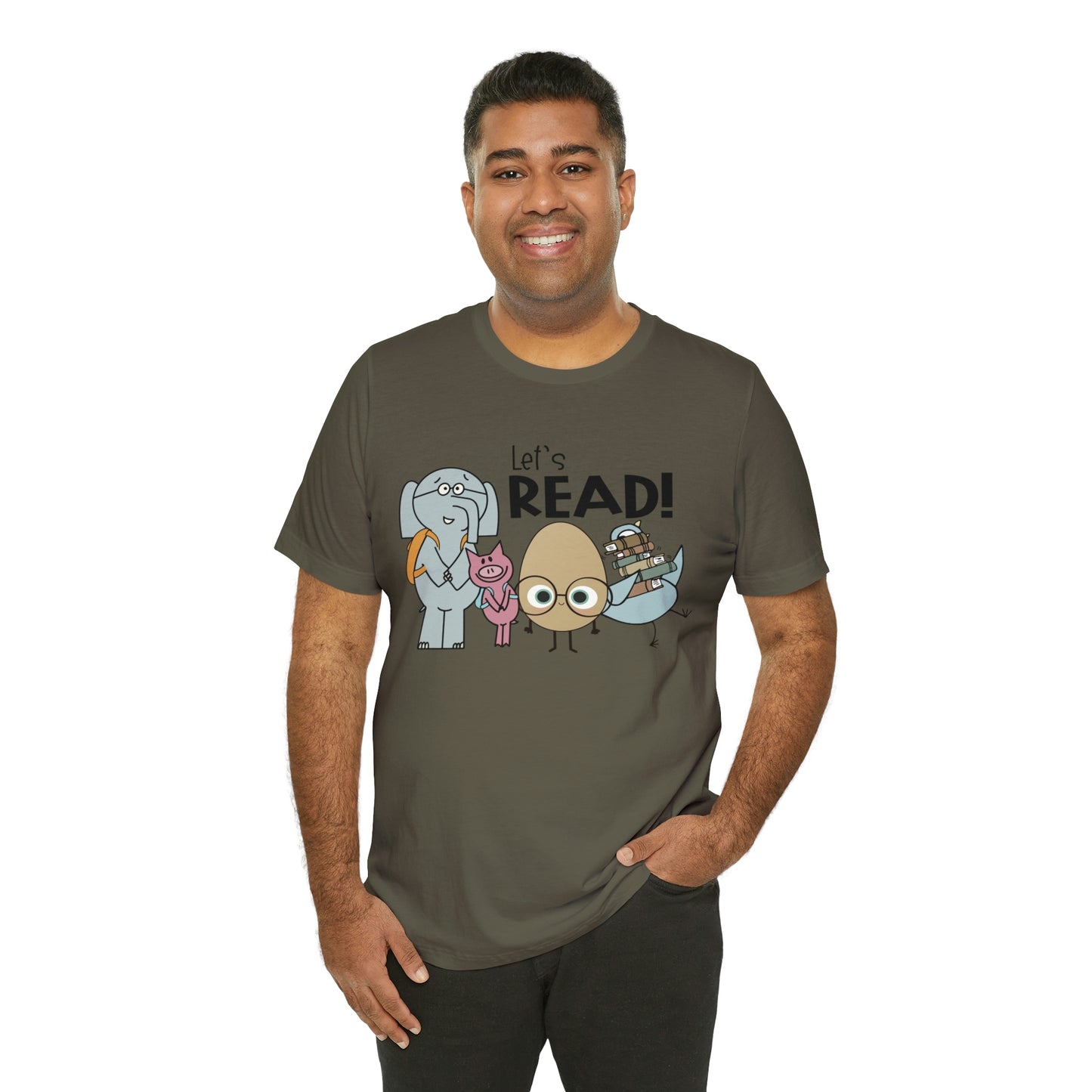 Lets Read Favorite picture book character teacher shirt Unisex Jersey Short Sleeve Tee