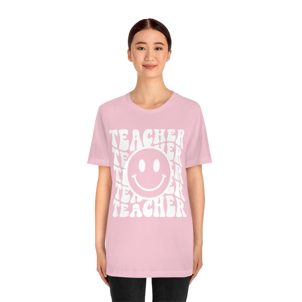 Groovy Teacher Retro Unisex Jersey Short Sleeve Tee