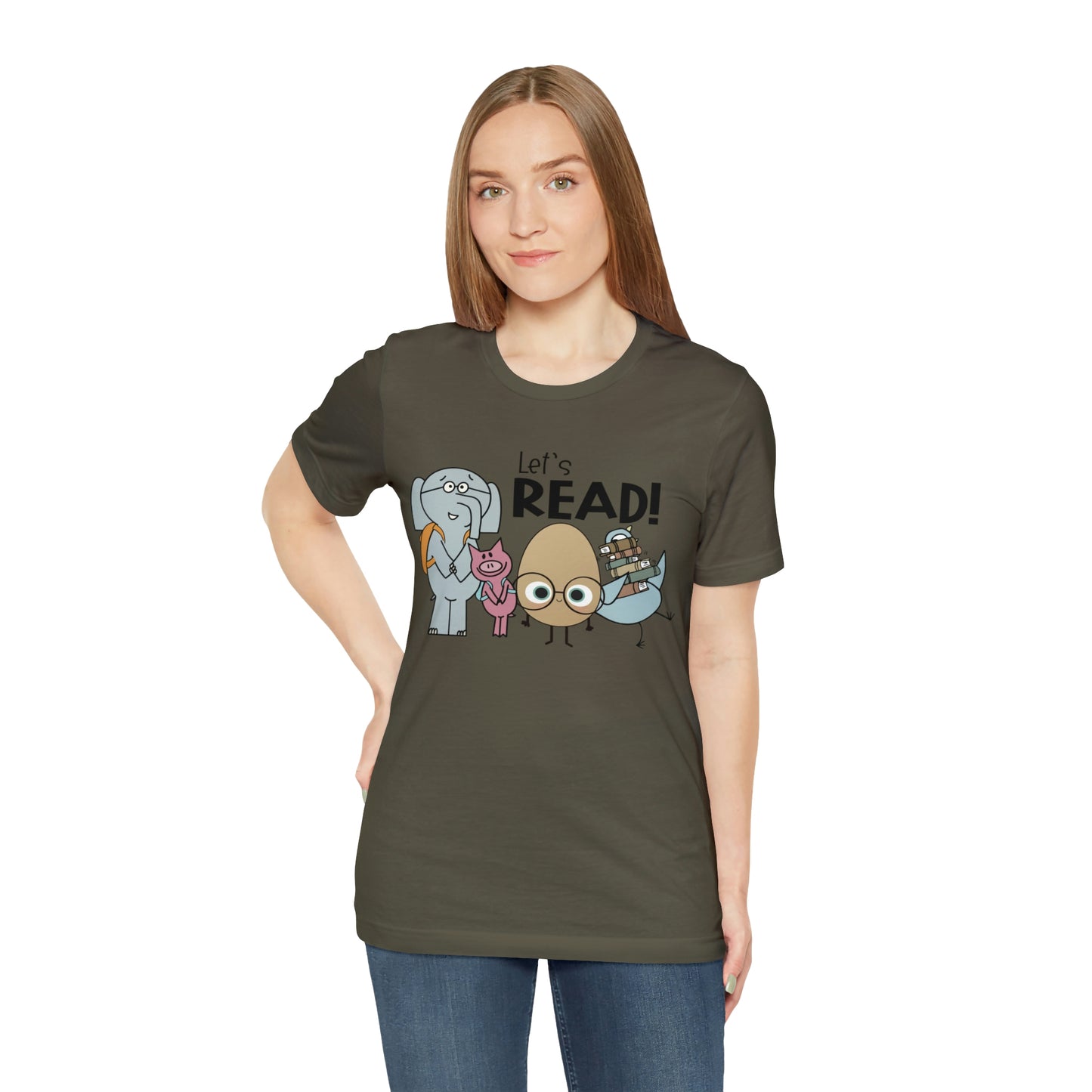 Lets Read Favorite picture book character teacher shirt Unisex Jersey Short Sleeve Tee